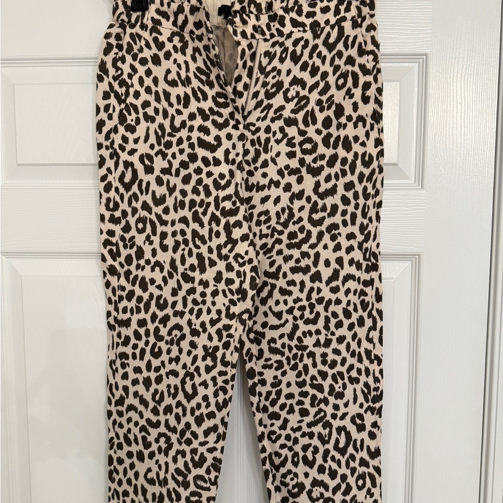 J. Crew Leopard Print Cropped Pants